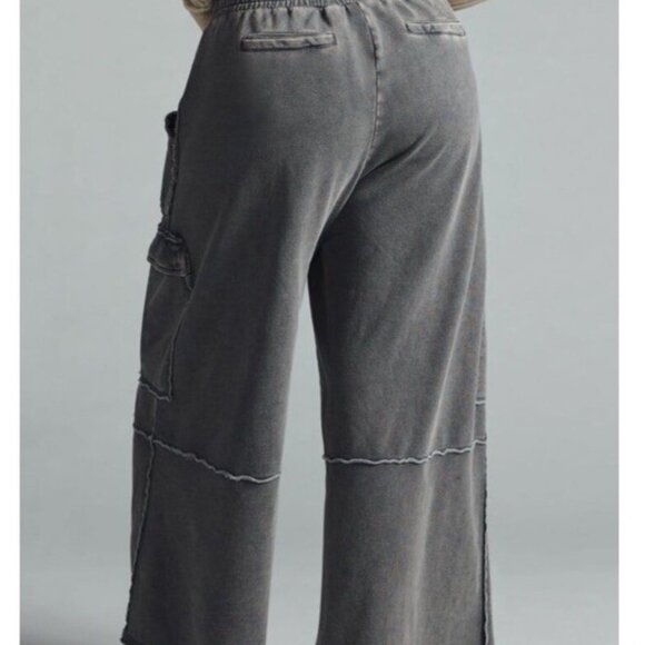Women's Gray Cargo Pants - Picture 2 of 10